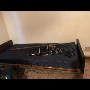 Bed frame bed and chair